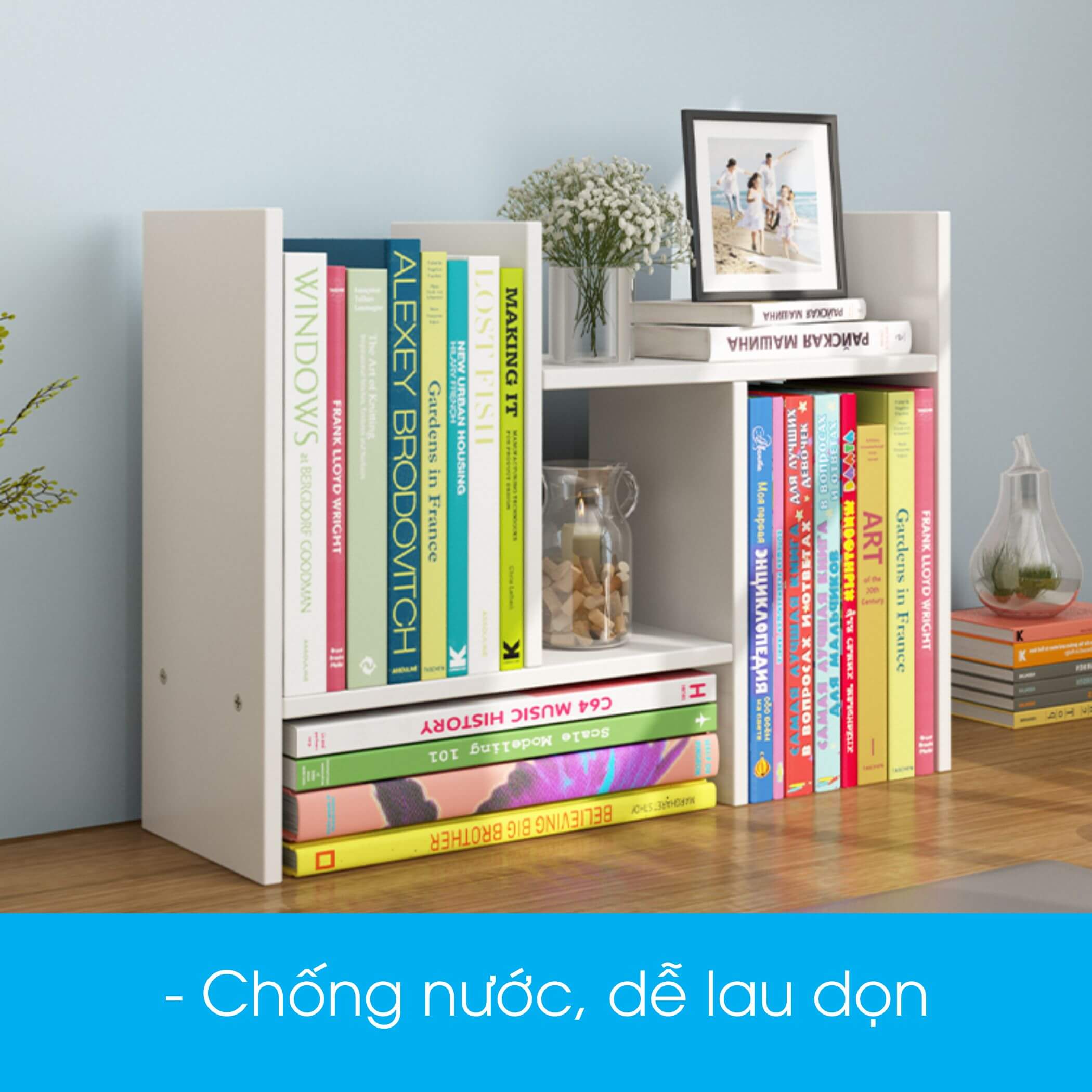 Giá kệ hộc sách để bàn mầu 1