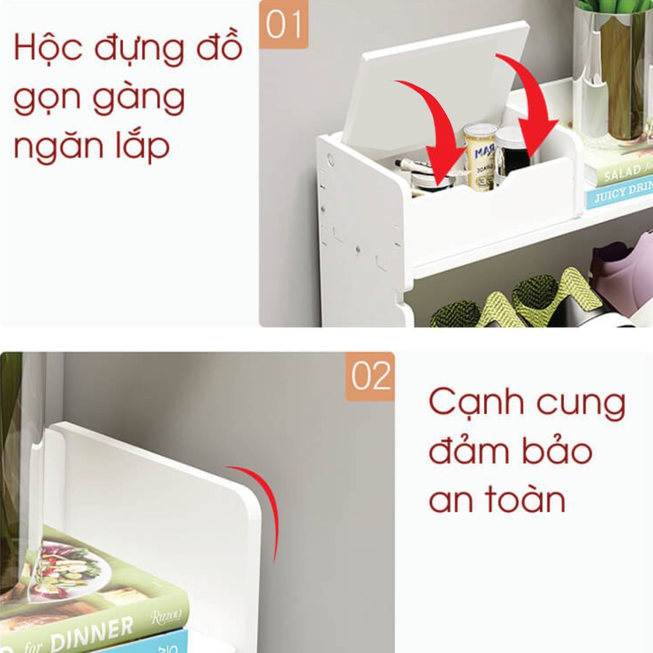 Tủ giầy siêu mỏng chứa 4-6 đôi giày dép